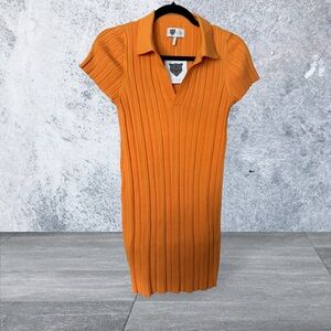 LITA by Ciara Orange Mini Sweater Dress. NWT